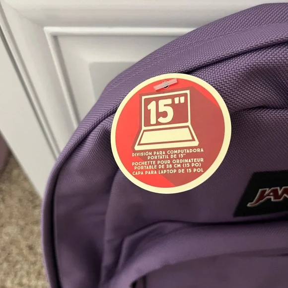NWT! Jansport | The Original Backpack in Purple Frost - Picture 4 of 9